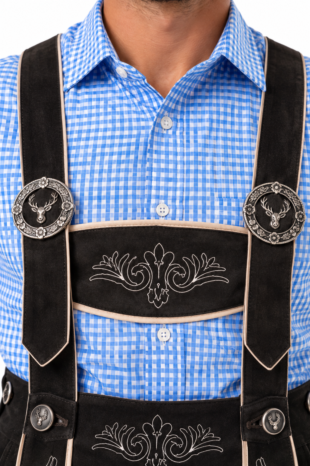 Herren Trachten-Set  Lederhose, Hemd & Hut