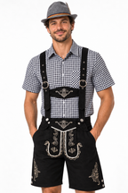 Herren Trachten-Set  Lederhose, Hemd & Hut