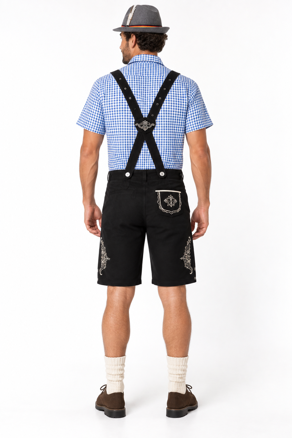 Herren Trachten-Set  Lederhose, Hemd & Hut