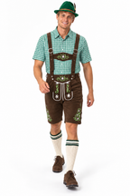 Herren Trachten-Set  Lederhose, Hemd & Hut