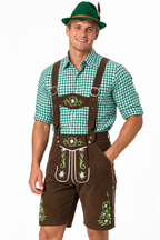 Herren Trachten-Set  Lederhose, Hemd & Hut