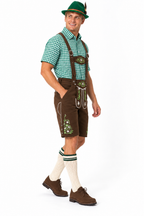 Herren Trachten-Set  Lederhose, Hemd & Hut